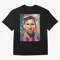 Lionel Messi Oversized T-Shirt Stand Out with Spirit from Global Football Passion for FIFA World Cup 2026 Group Stage, Highlighting Messi, Neymar and Mbappe, Argentina, Stadium Memories, Football Loyalty, International Chants and Championship