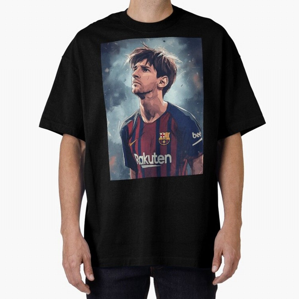 Lionel Messi Oversized T-Shirt Make Your Look Match Match Day Hype around FIFA World Cup 2026 Group Stage, Mbappe, Argentina and Brazil, Tournament Hype, Historic Matchups, Family Viewing Parties and Global Sports Pride; Ideal for Passionate Fans