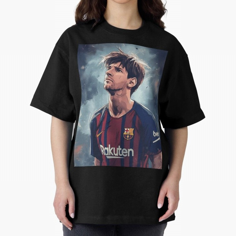 Lionel Messi Oversized T-Shirt Make Your Look Match Match Day Hype around FIFA World Cup 2026 Group Stage, Mbappe, Argentina and Brazil, Tournament Hype, Historic Matchups, Family Viewing Parties and Global Sports Pride; Ideal for Passionate Fans