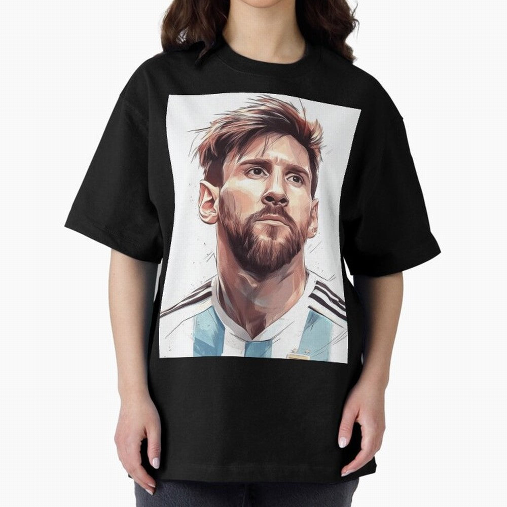 Lionel Messi Oversized T-Shirt Feel the Heartbeat of FIFA World Cup 2026 for Fans of Cristiano Ronaldo, Haaland and CR7 and Argentina, France and Brazil, Bringing Match Day Excitement, Supporter Culture, Golden Goals and Global Football Passion;