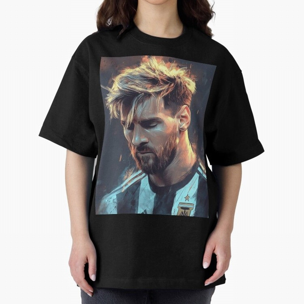 leo Messi Oversized T-Shirt Elevate Match Day Hype around FIFA World Cup 2026, Cristiano Ronaldo, Haaland and CR7, England, France and Netherlands, Stadium Chants, National Pride, Trophy Dreams and Unforgettable Football Memories; Ideal for