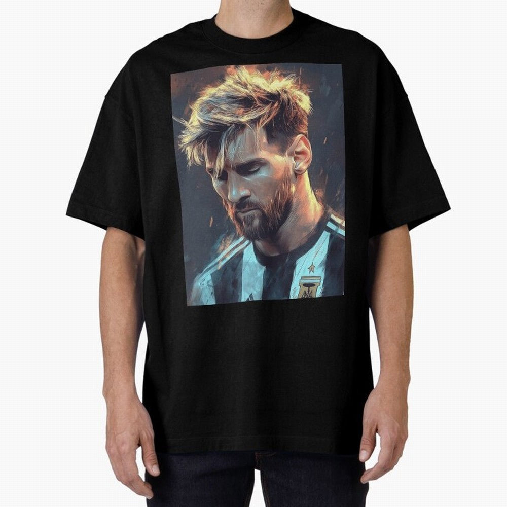 leo Messi Oversized T-Shirt Elevate Match Day Hype around FIFA World Cup 2026, Cristiano Ronaldo, Haaland and CR7, England, France and Netherlands, Stadium Chants, National Pride, Trophy Dreams and Unforgettable Football Memories; Ideal for
