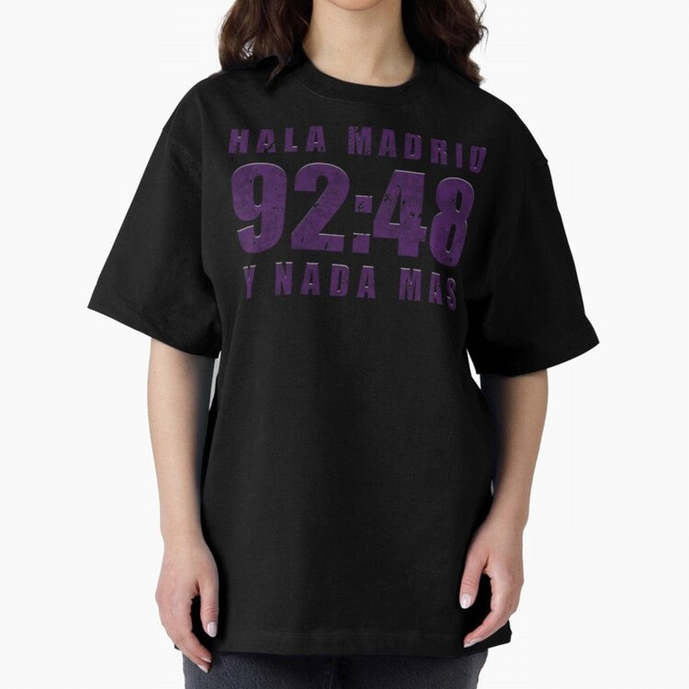 La Decima ChL 92:48 Madrid Hala Madrid Y Nada Mas History Made Madrid Bernabeu Football Soccer Legendary Oversized T-Shirt Get Ready for FIFA World Cup 2026 for Fans of CR7 and Messi and Argentina and Brazil, Bringing Football History, Final Match