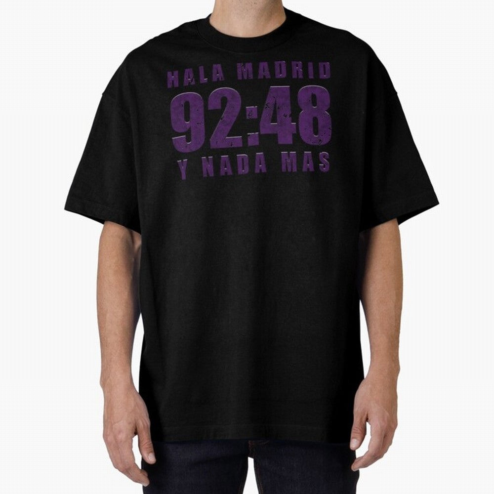 La Decima ChL 92:48 Madrid Hala Madrid Y Nada Mas History Made Madrid Bernabeu Football Soccer Legendary Oversized T-Shirt Get Ready for FIFA World Cup 2026 for Fans of CR7 and Messi and Argentina and Brazil, Bringing Football History, Final Match