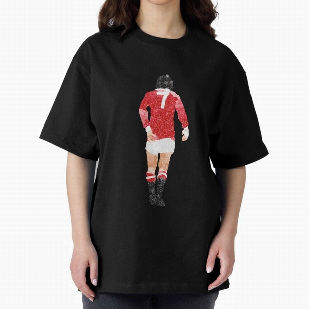 George Best watercolour Manchester United Football Northern Ireland Legend number 7 Man United Red D Oversized T-Shirt Carry the Dream of FIFA World Cup 2026 Driven by CR7, Argentina Energy, Tournament Hype, Historic Matchups, Family Viewing