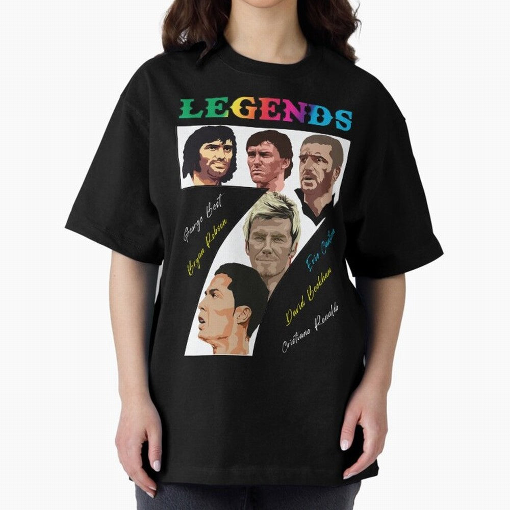 LEGENDS OF FOOTBALL Oversized T-Shirt Keep Football History Alive during FIFA World Cup 2026 Spirit, Built around France, Messi and Cristiano Ronaldo, Goal Celebration Energy, Supporter Heritage, Football Icons and Worldwide Tournament Joy; Created