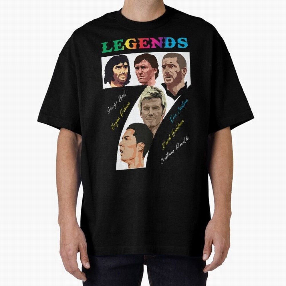 LEGENDS OF FOOTBALL Oversized T-Shirt Keep Football History Alive during FIFA World Cup 2026 Spirit, Built around France, Messi and Cristiano Ronaldo, Goal Celebration Energy, Supporter Heritage, Football Icons and Worldwide Tournament Joy; Created