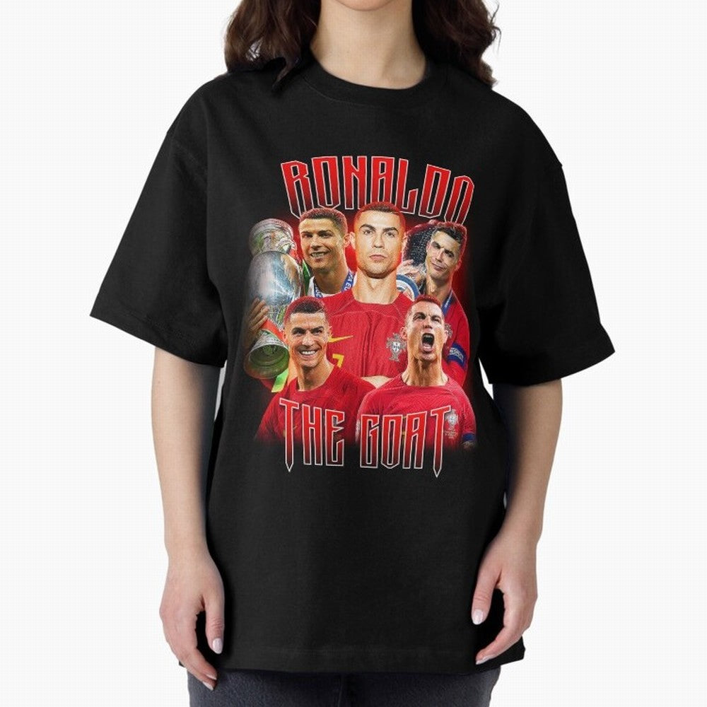 Cristiano Ronaldo Vintage Style Tee, Bootleg Tee, Bootleg T Shirt, Rap Tee Oversized T-Shirt Celebrate Global Passion for FIFA World Cup 2026 USA Canada Mexico for Fans of Neymar, Haaland and Cristiano Ronaldo and England, Bringing Retro Football