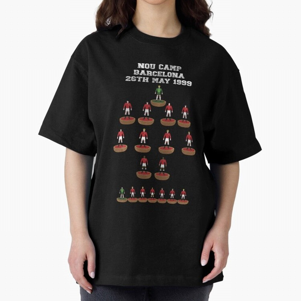 Manchester United Champions League 1999 Oversized T-Shirt Celebrate FIFA World Cup 2026 USA Canada Mexico Connected to Haaland and Mbappe, Brazil, Portugal and Argentina Energy, Fan Favorite Moments, National Team Passion, Big Match Drama and