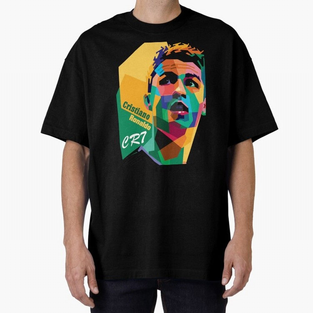 cristiano ronaldo Oversized T-Shirt Follow FIFA World Cup 2026 USA Canada Mexico Connected to Messi, Spain Energy, Vintage Soccer Flavor, Modern Football Stars, National Flags and Final Night Emotion; Created for Match Day Parties, Soccer Gifts,