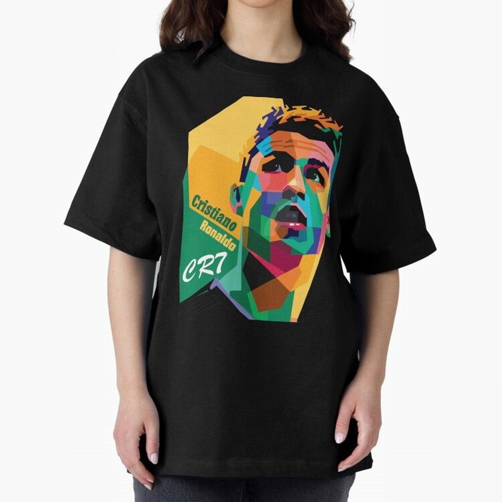 cristiano ronaldo Oversized T-Shirt Follow FIFA World Cup 2026 USA Canada Mexico Connected to Messi, Spain Energy, Vintage Soccer Flavor, Modern Football Stars, National Flags and Final Night Emotion; Created for Match Day Parties, Soccer Gifts,
