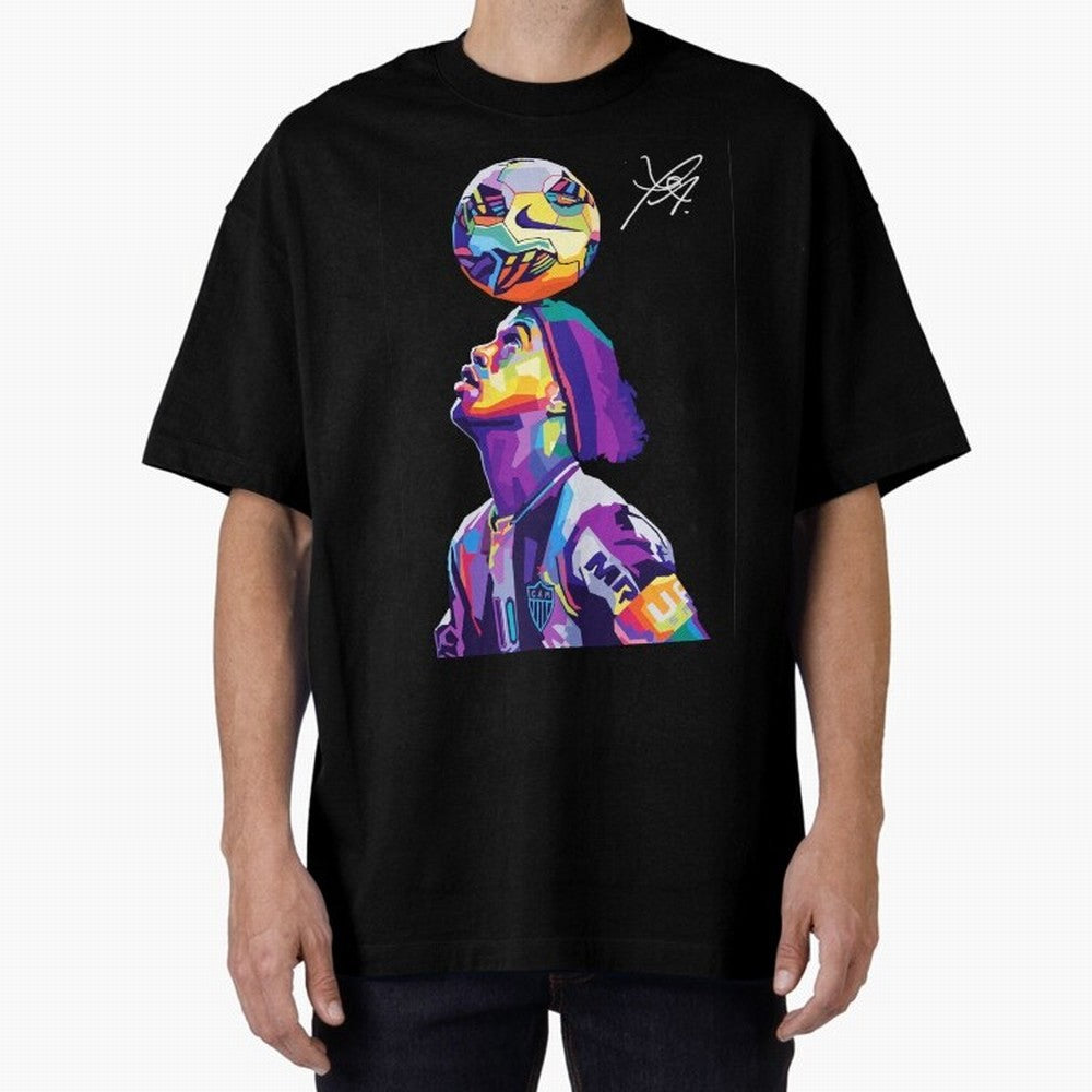 Ronaldinho Wpap Pop Art Oversized T-Shirt Celebrate the Biggest Stage of Match Day Hype around FIFA World Cup 2026, Haaland and Mbappe, Argentina, Football History, Final Match Energy, Crowd Noise and Once in a Lifetime Moments; Perfect for
