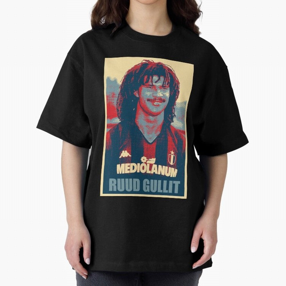 Ruud Gullit Oversized T-Shirt Cheer for Match Day Hype around FIFA World Cup 2026, CR7, Argentina and Brazil, Supporter Pride, Iconic Celebrations, Legendary Names and Global Match Day Energy; Made for Collectors Who Enjoy Iconic Players, Country