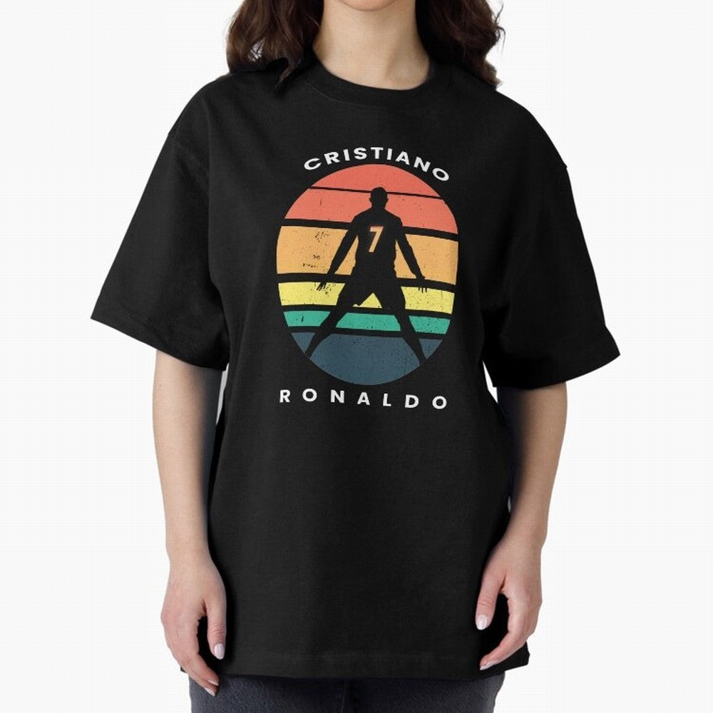 CRISTIANO RONALDO RETRO VINTAGE T-SHIRT Oversized T-Shirt Support Your Favorite Stars during FIFA World Cup 2026 for Fans of Mbappe and Neymar and France and Portugal, Bringing Soccer Culture, Superstar Moments, National Team Dreams and Competitive