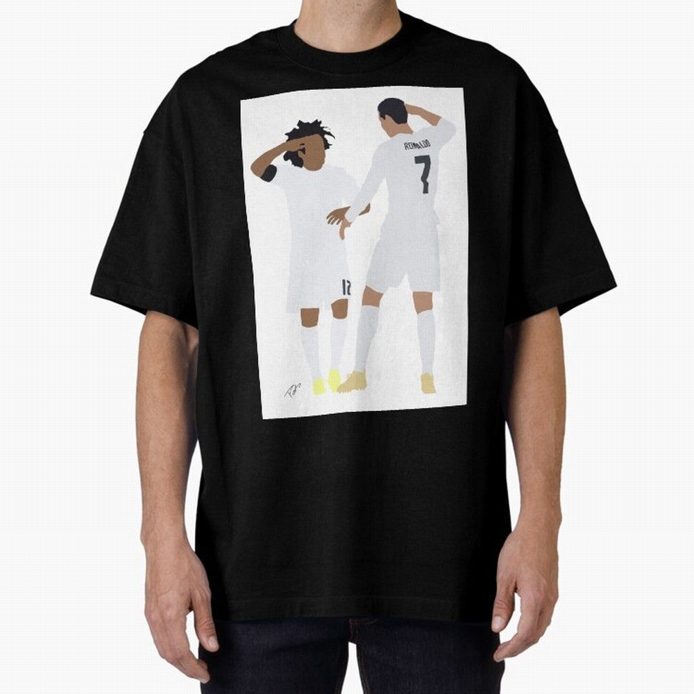 Ronaldo & Marcelo Oversized T-Shirt Remember Iconic Moments from FIFA World Cup 2026 USA Canada Mexico Spirit, Inspired by England, France and Netherlands, Mbappe and Neymar, Stadium Memories, Football Loyalty, International Chants and Championship
