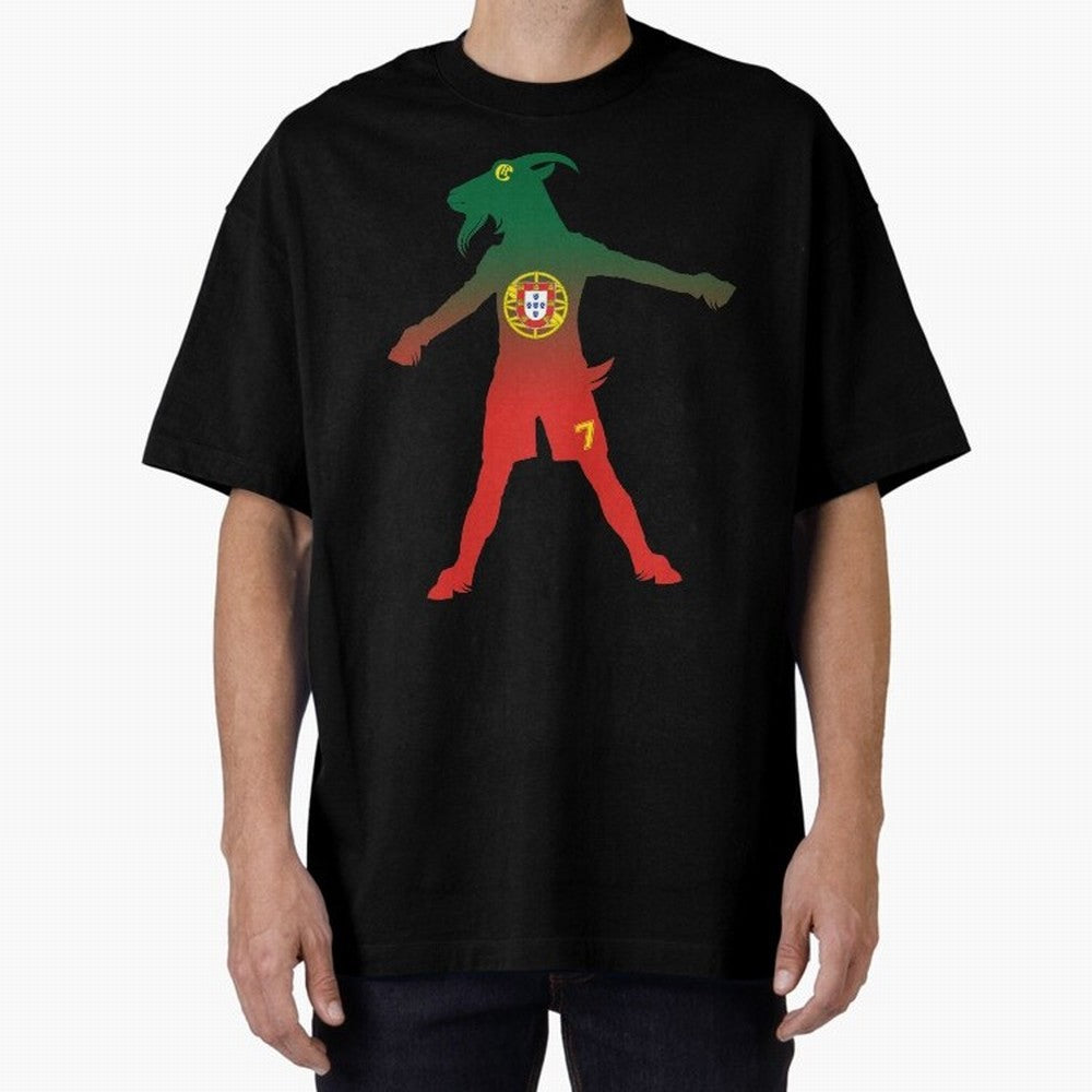 Cristiano Ronaldo GOAT Oversized T-Shirt Feel International Energy from Match Day Hype around FIFA World Cup 2026 Group Stage, Messi, CR7 and Mbappe, Spain and Netherlands, Supporter Pride, Iconic Celebrations, Legendary Names and Global Match Day