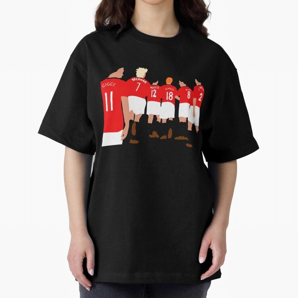 Class of 92 - Manchester United Legends Oversized T-Shirt Bring Retro Soccer Energy to the FIFA World Cup 2026 USA Canada Mexico Journey through CR7 Highlights, Argentina Pride, Championship Spirit, Famous Goals, Roaring Crowds and International