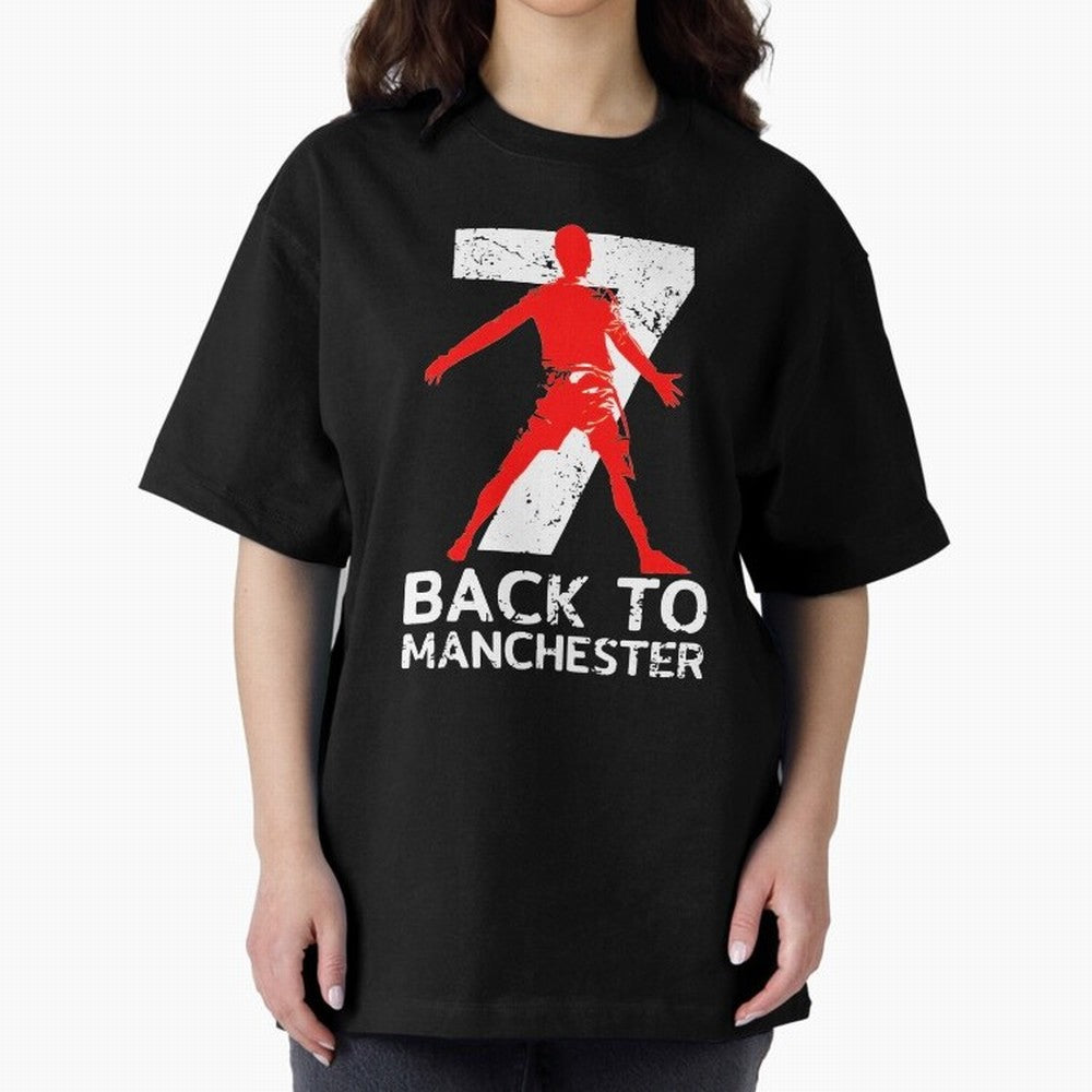Men Back to manchester Welcome to manchester Oversized T-Shirt Mark the FIFA World Cup 2026 Group Stage Journey through Neymar, Haaland and Cristiano Ronaldo Highlights, Brazil, Portugal and Argentina Pride, Vintage Soccer Flavor, Modern Football