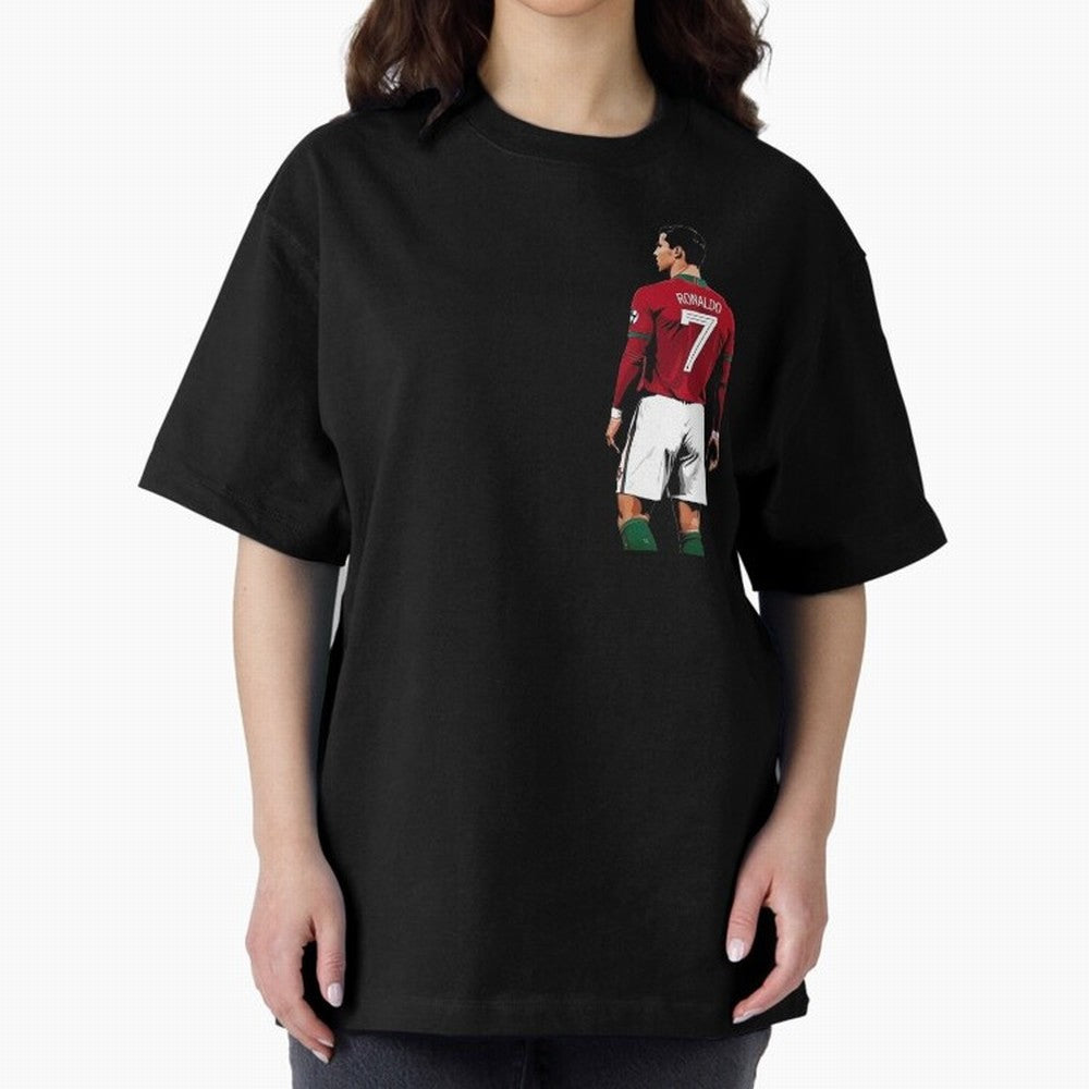 Cristiano Ronaldo inspired design Oversized T-Shirt Step into Global Football Passion for FIFA World Cup 2026, Driven by Messi, Neymar and Mbappe, Brazil, Portugal and Argentina, Stadium Chants, National Pride, Trophy Dreams and Unforgettable