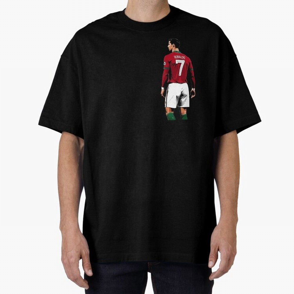 Cristiano Ronaldo inspired design Oversized T-Shirt Step into Global Football Passion for FIFA World Cup 2026, Driven by Messi, Neymar and Mbappe, Brazil, Portugal and Argentina, Stadium Chants, National Pride, Trophy Dreams and Unforgettable