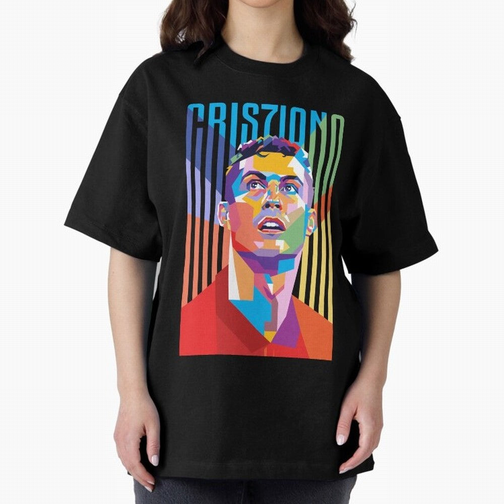 CR7 Pop Art Oversized T-Shirt Bring Supporter Culture to FIFA World Cup 2026 Group Stage for Fans of Cristiano Ronaldo and France and Portugal, Bringing Stadium Chants, National Pride, Trophy Dreams and Unforgettable Football Memories; Built for