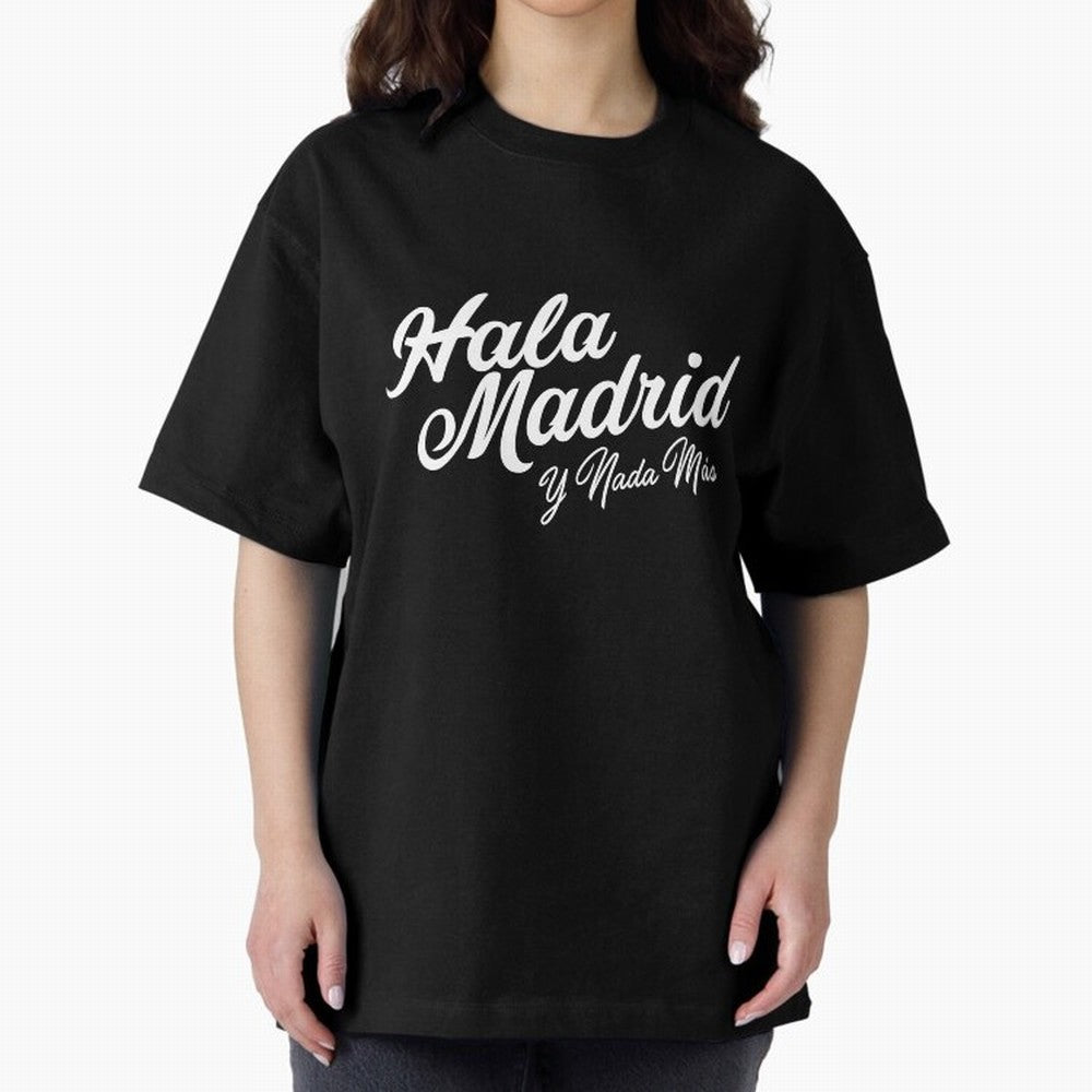 HALA MADRID Oversized T-Shirt Represent Fans Who Live for FIFA World Cup 2026 Group Stage Spirit, Capturing Spain, Cristiano Ronaldo, Haaland and CR7, Sports Nostalgia, International Competition, Famous Players and Unforgettable Victories; Great