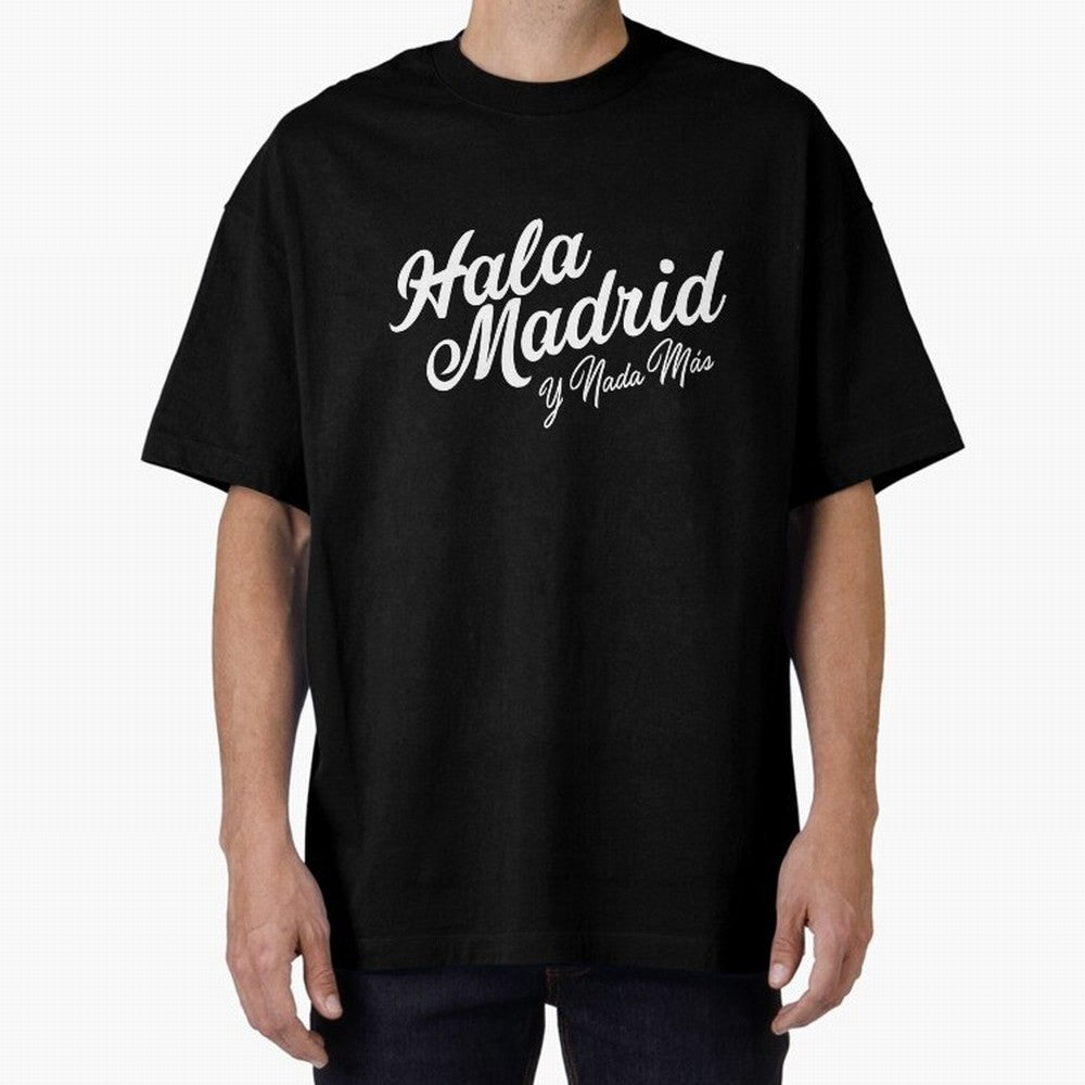 HALA MADRID Oversized T-Shirt Represent Fans Who Live for FIFA World Cup 2026 Group Stage Spirit, Capturing Spain, Cristiano Ronaldo, Haaland and CR7, Sports Nostalgia, International Competition, Famous Players and Unforgettable Victories; Great