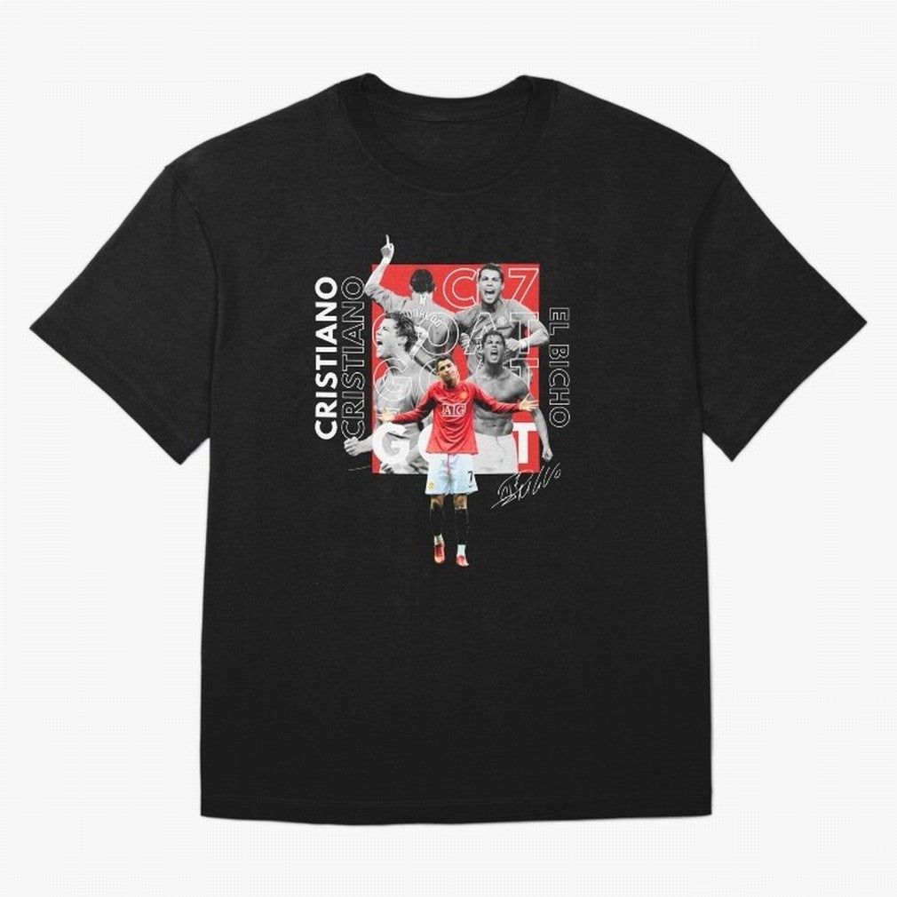 Cristiano Ronaldo CR7 Oversized T-Shirt Show Your Love for Match Day Hype around FIFA World Cup 2026 Group Stage, Haaland, Brazil, Portugal and Argentina, Championship Spirit, Famous Goals, Roaring Crowds and International Football Unity; Perfect