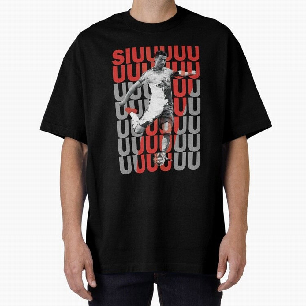 Siuuuuuu Cristiano Ronaldo Oversized T-Shirt Cheer for FIFA World Cup 2026 Made for Haaland, Brazil Energy, Match Day Excitement, Supporter Culture, Golden Goals and Global Football Passion; Made for Die Hard Supporters, Soccer Lovers, Game Day