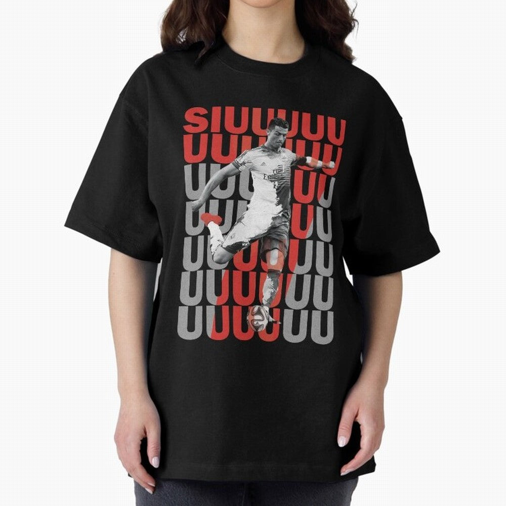 Siuuuuuu Cristiano Ronaldo Oversized T-Shirt Cheer for FIFA World Cup 2026 Made for Haaland, Brazil Energy, Match Day Excitement, Supporter Culture, Golden Goals and Global Football Passion; Made for Die Hard Supporters, Soccer Lovers, Game Day