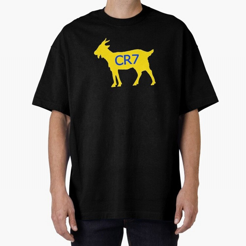 CR7 GOAT Yellow Al Nassr Oversized T-Shirt Fuel the Hype around Match Day Hype around FIFA World Cup 2026 USA Canada Mexico, Messi, CR7 and Mbappe, Argentina and Brazil, Retro Football Energy, Iconic Rivalries, Trophy Chase Drama and Stadium