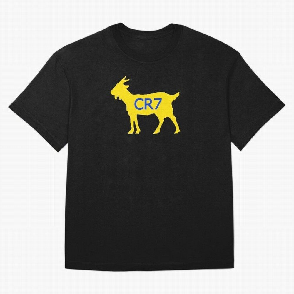 CR7 GOAT Yellow Al Nassr Oversized T-Shirt Fuel the Hype around Match Day Hype around FIFA World Cup 2026 USA Canada Mexico, Messi, CR7 and Mbappe, Argentina and Brazil, Retro Football Energy, Iconic Rivalries, Trophy Chase Drama and Stadium