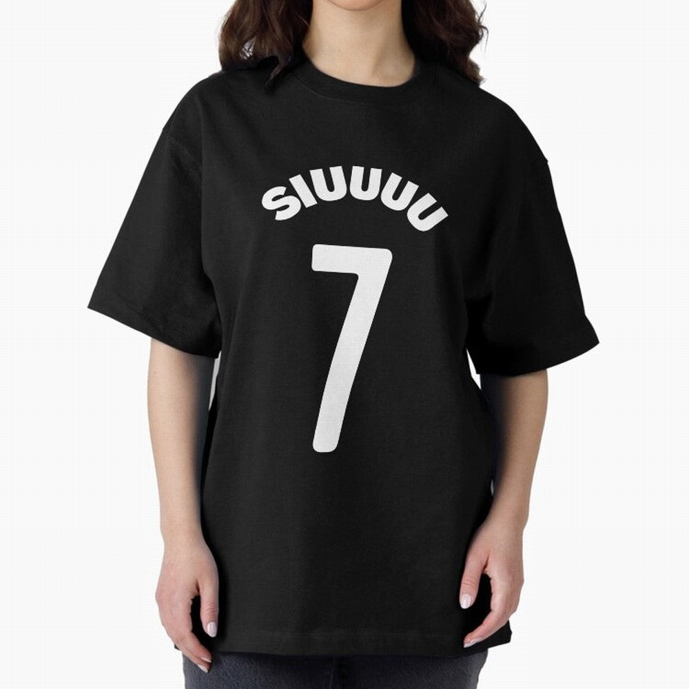 SIUUU Oversized T-Shirt Show Your Love for FIFA World Cup 2026 Group Stage Featuring Cristiano Ronaldo, Argentina, France and Brazil Energy, Sports Nostalgia, International Competition, Famous Players and Unforgettable Victories; Perfect for Fans,