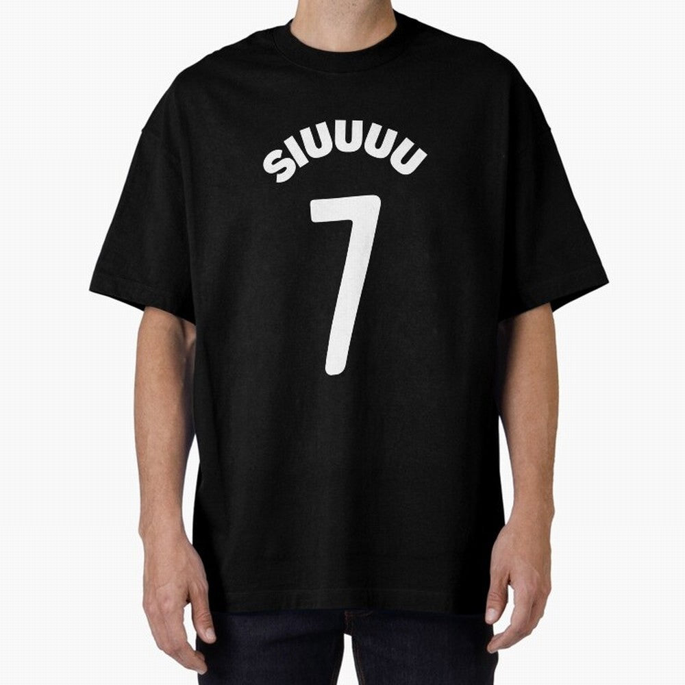 SIUUU Oversized T-Shirt Show Your Love for FIFA World Cup 2026 Group Stage Featuring Cristiano Ronaldo, Argentina, France and Brazil Energy, Sports Nostalgia, International Competition, Famous Players and Unforgettable Victories; Perfect for Fans,
