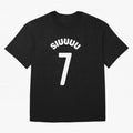 SIUUU Oversized T-Shirt Show Your Love for FIFA World Cup 2026 Group Stage Featuring Cristiano Ronaldo, Argentina, France and Brazil Energy, Sports Nostalgia, International Competition, Famous Players and Unforgettable Victories; Perfect for Fans,