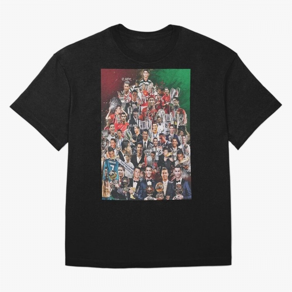 Cristiano Ronaldo (5th Ballon D'Or) Oversized T-Shirt Get Ready for FIFA World Cup 2026 Group Stage for Fans of Mbappe and Portugal, Bringing Football History, Final Match Energy, Crowd Noise and Once in a Lifetime Moments; Great for Supporters Who