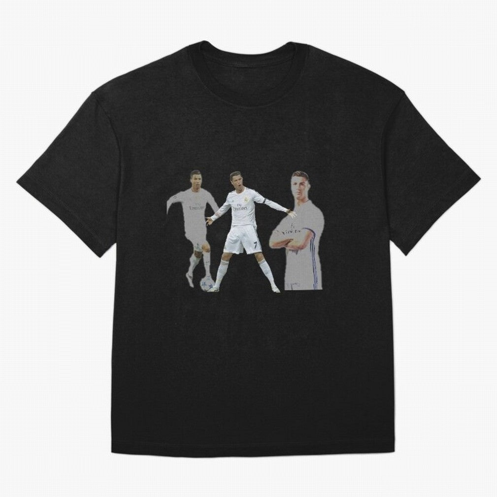 RONALDO Oversized T-Shirt Bring a Vintage Feel to the FIFA World Cup 2026 Journey through Mbappe Highlights, France and Portugal Pride, Global Supporter Spirit, Legendary Goals, National Colors and Tournament Celebration; Ideal for Fans Who Follow