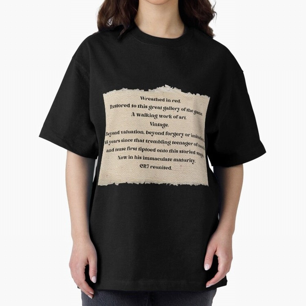 Cristiano Ronaldo Peter Drury Oversized T-Shirt Show Up for the Glory of FIFA World Cup 2026 USA Canada Mexico for Fans of Messi, CR7 and Mbappe and England and Germany, Bringing Retro Football Energy, Iconic Rivalries, Trophy Chase Drama and