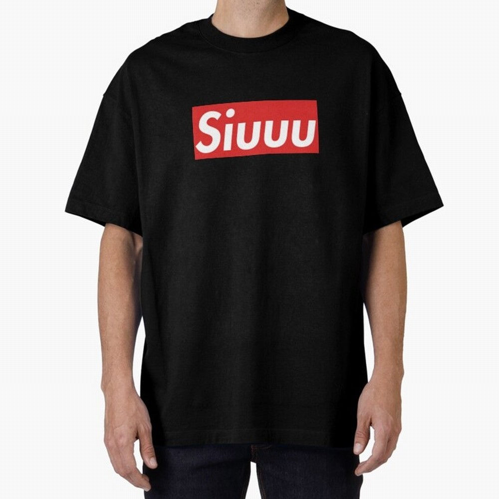 Siuu Oversized T-Shirt Treasure FIFA World Cup 2026 USA Canada Mexico for Fans of Messi and Cristiano Ronaldo and England and Germany, Bringing Vintage Soccer Flavor, Modern Football Stars, National Flags and Final Night Emotion; Great for