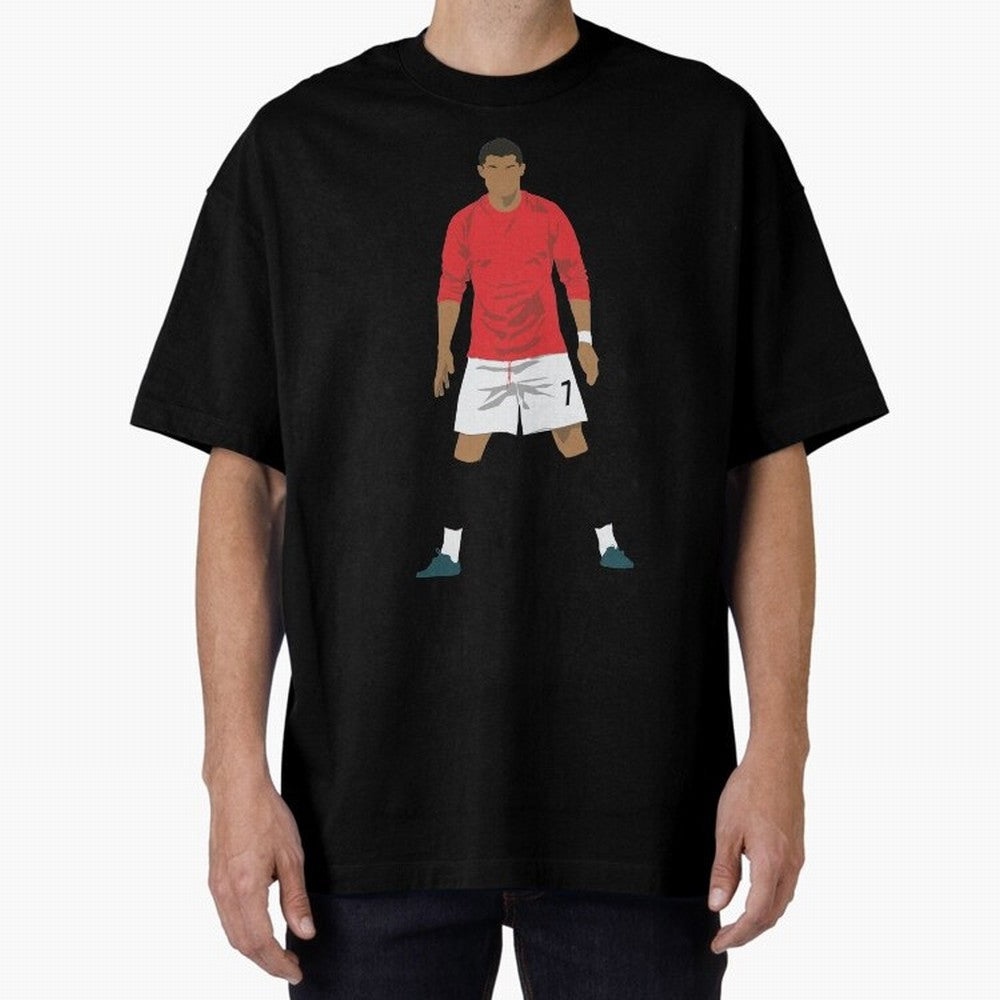 Cristiano Ronaldo MUFC Oversized T-Shirt Make Every Match About FIFA World Cup 2026 USA Canada Mexico Spirit, Highlighting France and Portugal, Neymar, Goal Celebration Energy, Supporter Heritage, Football Icons and Worldwide Tournament Joy;