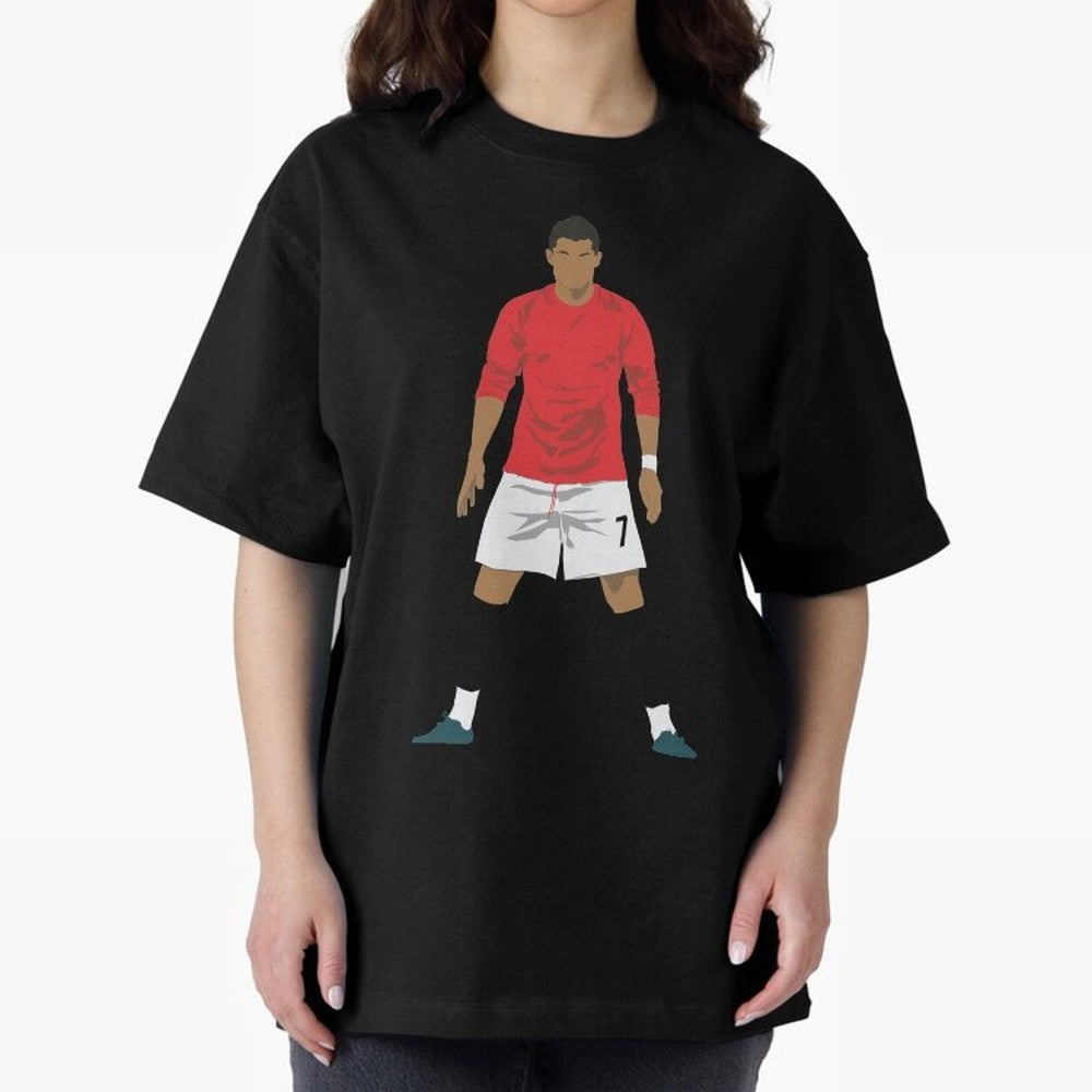 Cristiano Ronaldo MUFC Oversized T-Shirt Make Every Match About FIFA World Cup 2026 USA Canada Mexico Spirit, Highlighting France and Portugal, Neymar, Goal Celebration Energy, Supporter Heritage, Football Icons and Worldwide Tournament Joy;