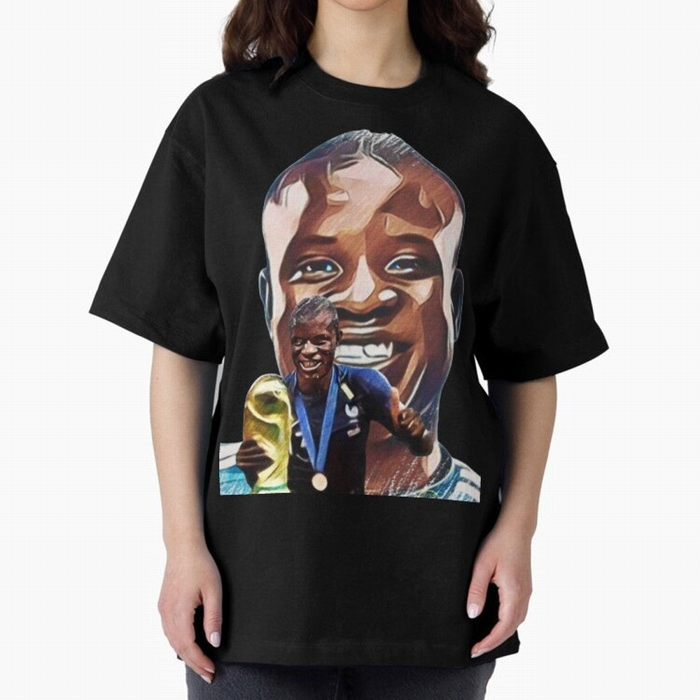 N'golo Kante Oversized T-Shirt Celebrate Global Passion for Global Football Passion for FIFA World Cup 2026 Group Stage, with Neymar, Haaland and Cristiano Ronaldo, Portugal, Classic Soccer Heritage, Championship Pressure, Fan Loyalty and