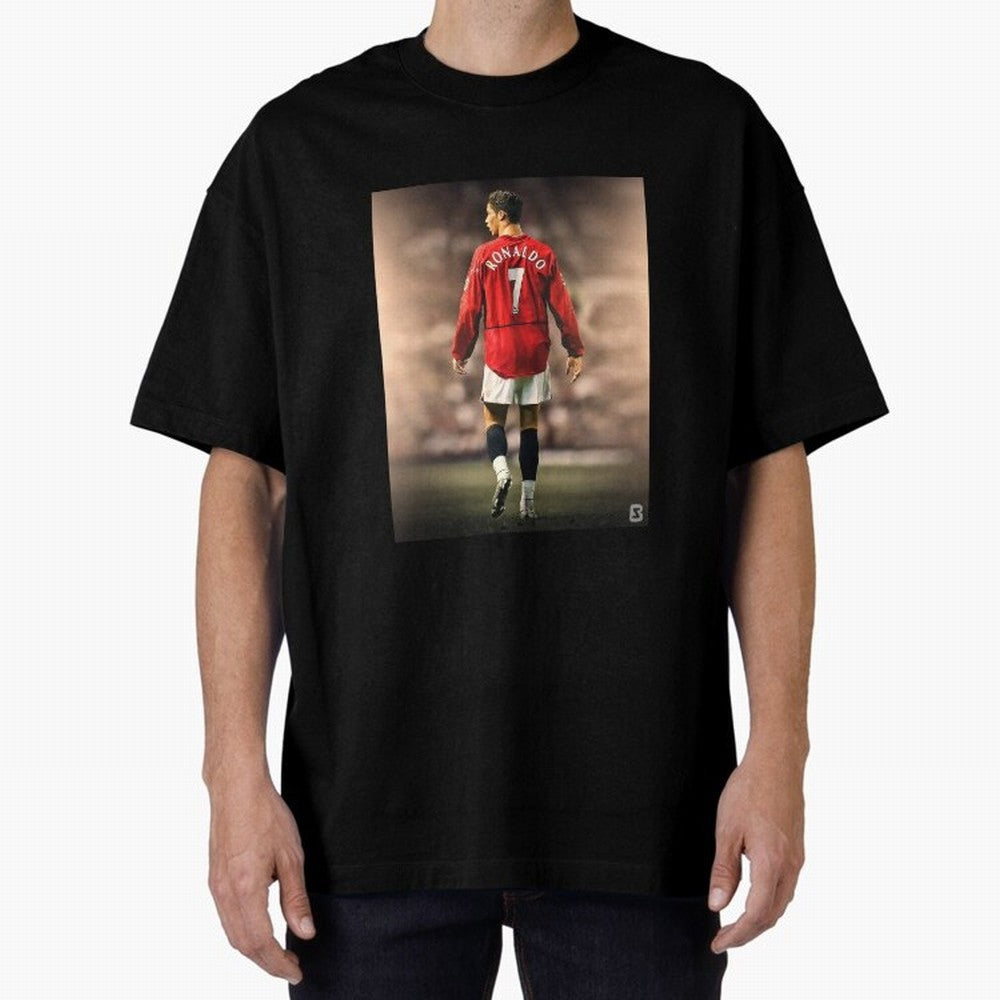 ronaldo Oversized T-Shirt Feel the Trophy Chase of FIFA World Cup 2026 Group Stage Capturing Neymar, Portugal Energy, Vintage Soccer Flavor, Modern Football Stars, National Flags and Final Night Emotion; Great for Supporters Who Love Legendary