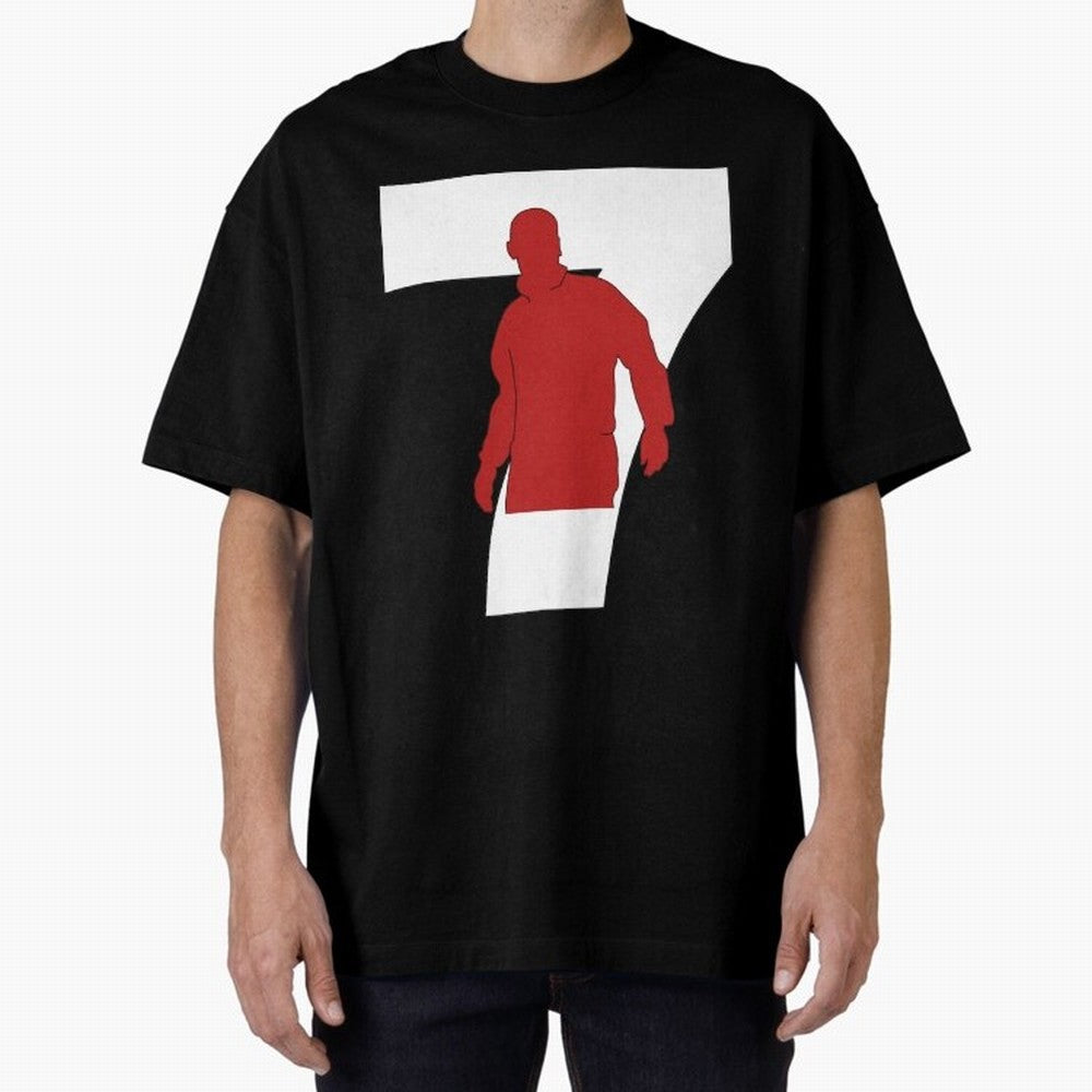 Eric Cantona Manchester United 7 Oversized T-Shirt Show Fan Pride Across Match Day Hype around FIFA World Cup 2026 Group Stage, Neymar, Haaland and Cristiano Ronaldo, Brazil, Portugal and Argentina, Champion Mindset, Group Stage Buzz, Knockout