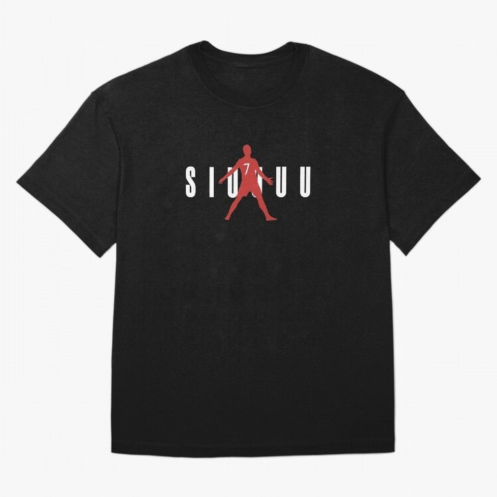 Cristiano Ronaldo Manchester United Siuuuu Oversized T-Shirt Show Match Day Excitement for FIFA World Cup 2026 Group Stage for Fans of Messi, CR7 and Mbappe and Brazil, Bringing Football Festival Excitement, Trophy Ambitions, Country Rivalries and