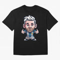 Lionel Messi Oversized T-Shirt Stand with Match Day Hype around FIFA World Cup 2026 Group Stage, Neymar, Haaland and Cristiano Ronaldo, France and Portugal, Match Day Excitement, Supporter Culture, Golden Goals and Global Football Passion; Built