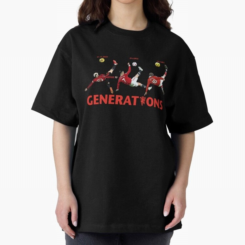Generations of Manchester United Oversized T-Shirt Make Every Kick Count in FIFA World Cup 2026 USA Canada Mexico Centered on Neymar, England and Germany Energy, Supporter Pride, Iconic Celebrations, Legendary Names and Global Match Day Energy;