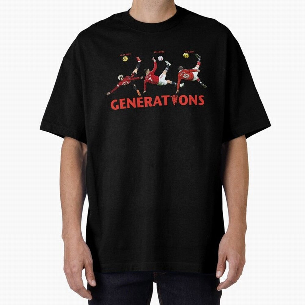 Generations of Manchester United Oversized T-Shirt Make Every Kick Count in FIFA World Cup 2026 USA Canada Mexico Centered on Neymar, England and Germany Energy, Supporter Pride, Iconic Celebrations, Legendary Names and Global Match Day Energy;