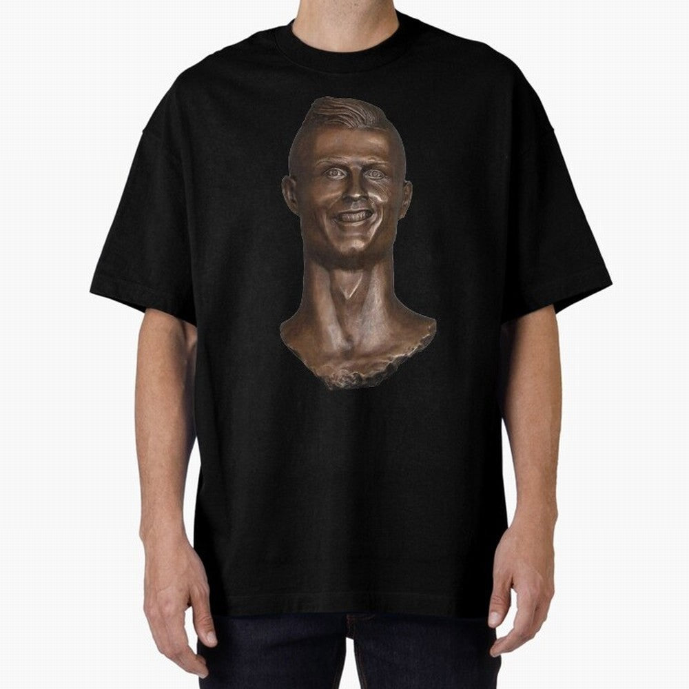Cristiano Ronaldo Bust Scary Oversized T-Shirt Represent FIFA World Cup 2026 for Fans of Haaland and England, France and Netherlands, Bringing Fan Favorite Moments, National Team Passion, Big Match Drama and Soccer History; Ideal for Football Dads,