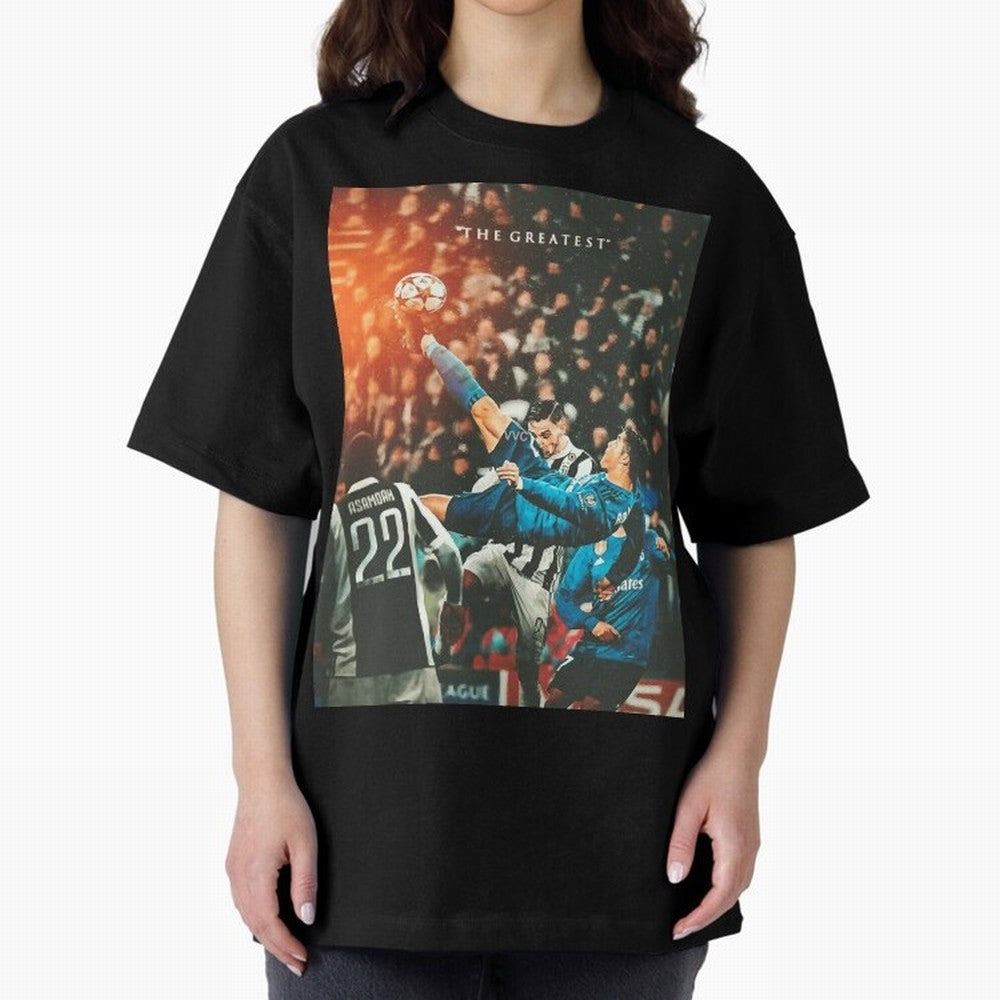 Ronaldo Bicycle Kick Skills Greatest, Ronaldo Gifts, Ronaldo Best Selling , Ronaldo Top Items Oversized T-Shirt Celebrate Football Heritage in FIFA World Cup 2026 USA Canada Mexico Connected to Messi and Cristiano Ronaldo, Portugal, Spain and